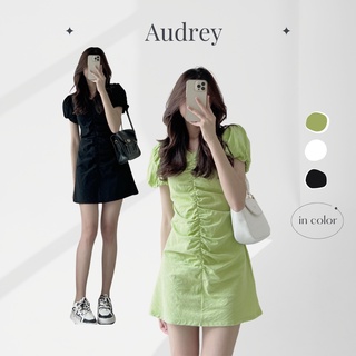 V8115 váy dúm tay bồng audrey