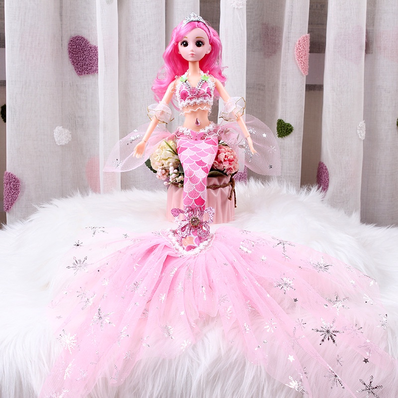 Nàng tiên cá búp bê barbie xinh đẹp kèm phụ kiện váy cao cấp quà tặng sinh nhật cho bé gái E901