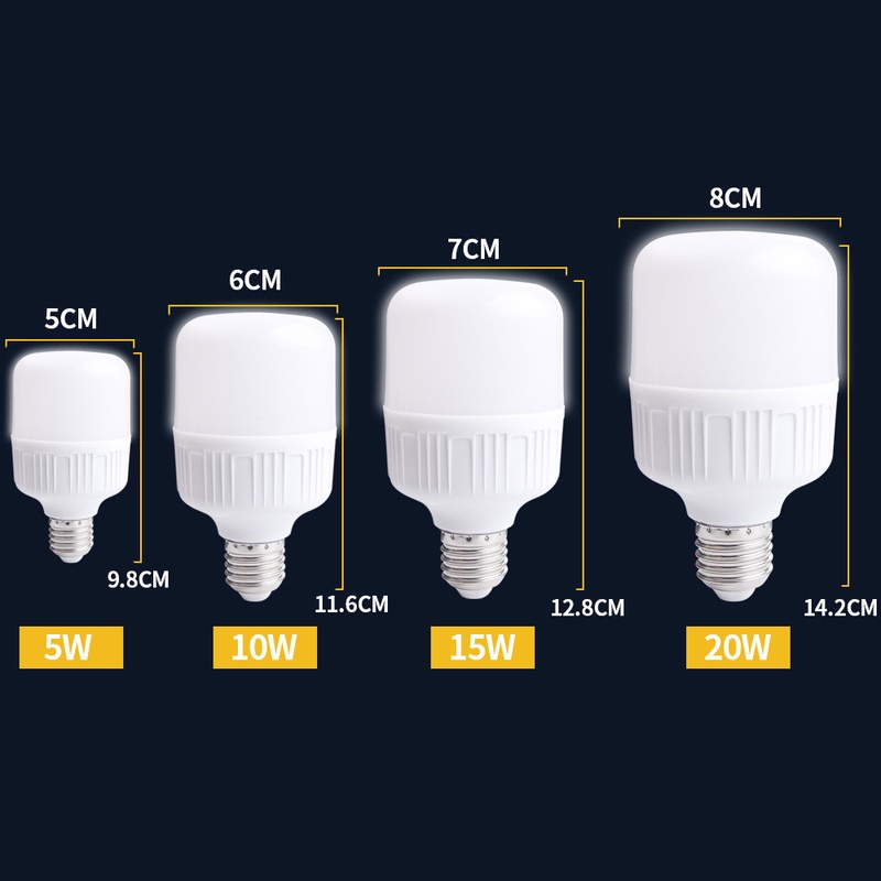 Bóng Đèn LED E27 5/10/15/20W Tiết Kiệm Năng Lượng | BigBuy360 - bigbuy360.vn