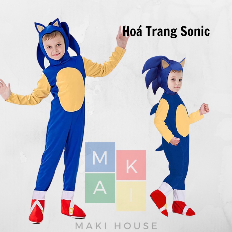 Quần áo trẻ em hoá trang hoạt hình độc lạ halloween Maki Nhím Sonic.HTS222