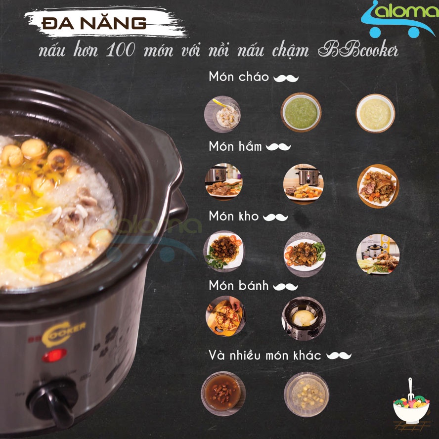 Nồi nấu chậm BBCooker Hàn Quốc 1.5 lít BS15 ⚡ Nấu cháo dinh dưỡng cho bé ⚡ Làm các món kho hầm thơm ngon ⚡ BBCooker BS15