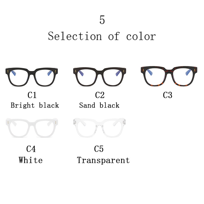 Mắt kính gọng vuông trong suốt chống tia bức xạ thời trang Hàn Quốc cho nam và nữ