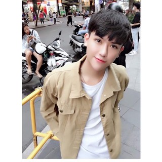 ÁO KHOÁC KAKI MÀU VÀNG - SỮA FOME RỘNG NAM + NỮ MẶC RẤT ĐẸP. ZV-0