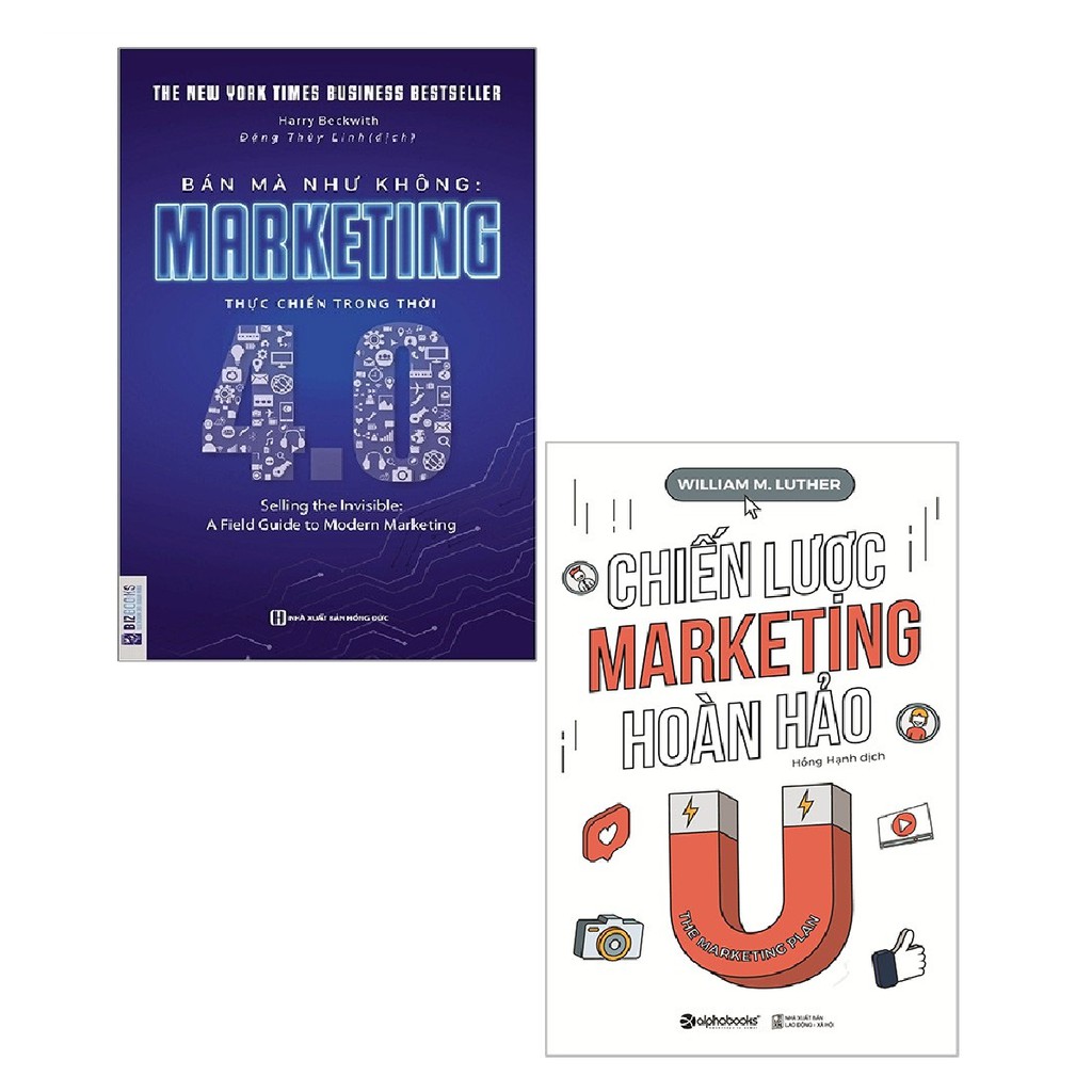 Sách - Combo Bán Mà Như Không - Marketing Thực Chiến Trong Thời 4.0 + Chiến Lược Marketing Hoàn Hảo ( 2 cuốn )