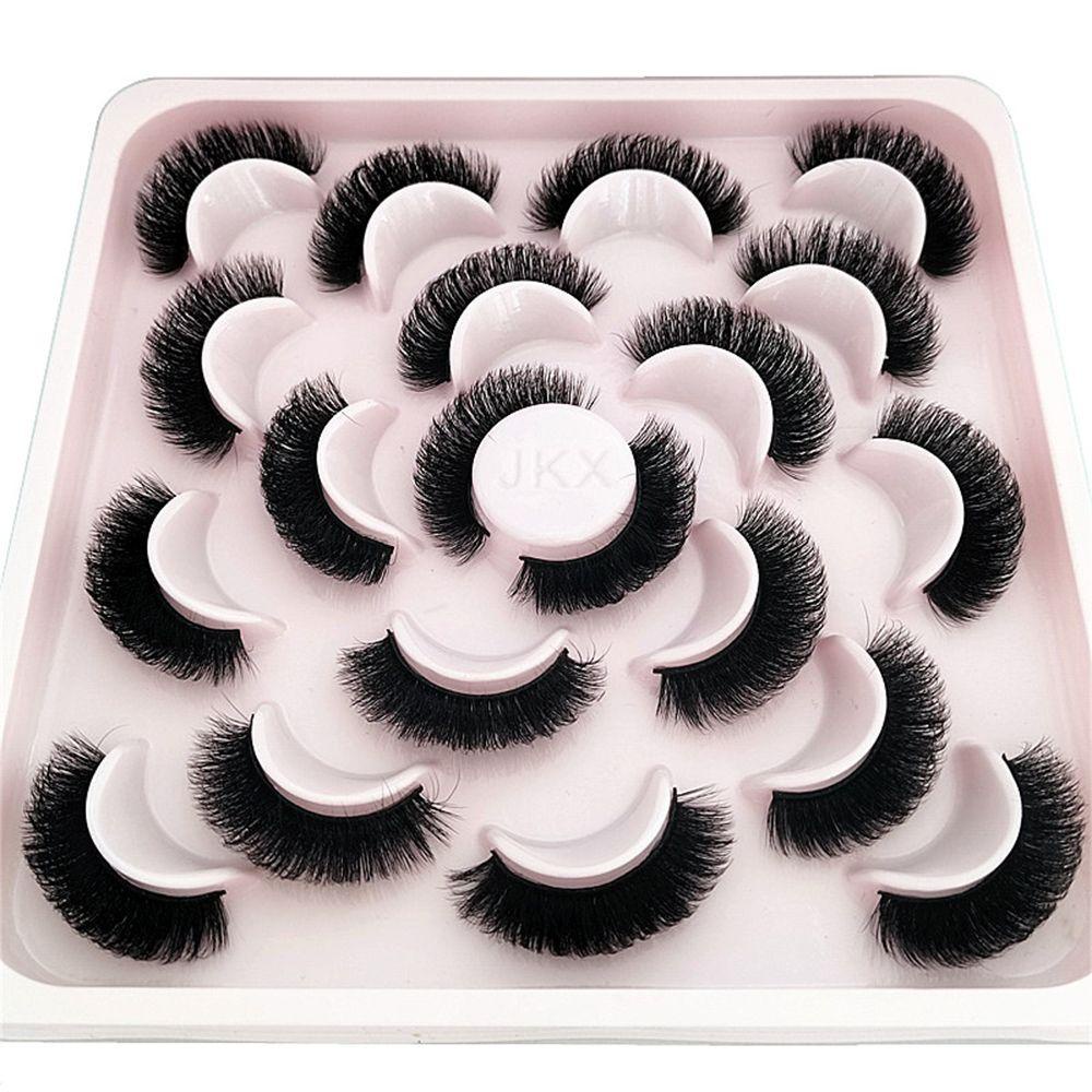 Set 10 Cặp Lông Mi Giả Cong Dày 15mm Tự Nhiên