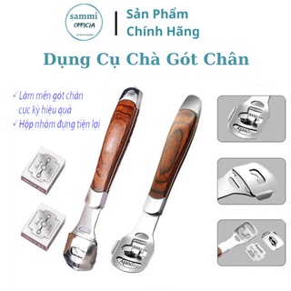 Kèm 20 Lưỡi  Dụng Cụ Chà Gót Chân, Mài Gót Chân, Tẩy Da Chết Bằng Inox