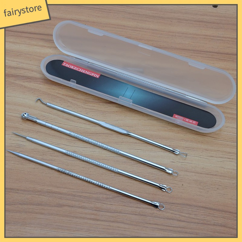 [Hàng mới về] 4 Dụng cụ nặn mụn đầu đen/ mụn trứng cá tiện lợi