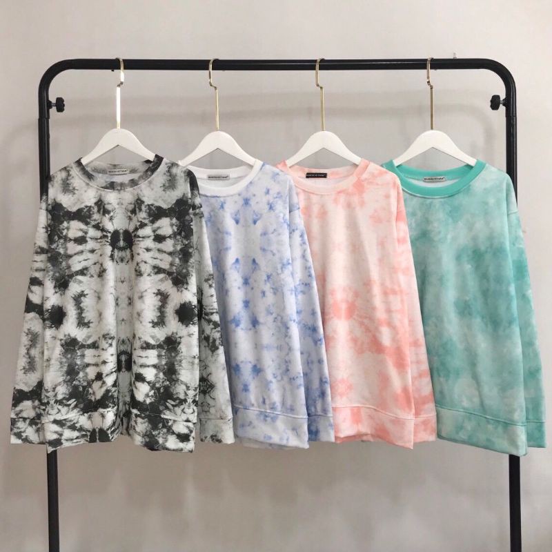 SWEATER LOANG MÀU ULZZANG - SWEATER TIE DYE UNISEX NAM NỮ