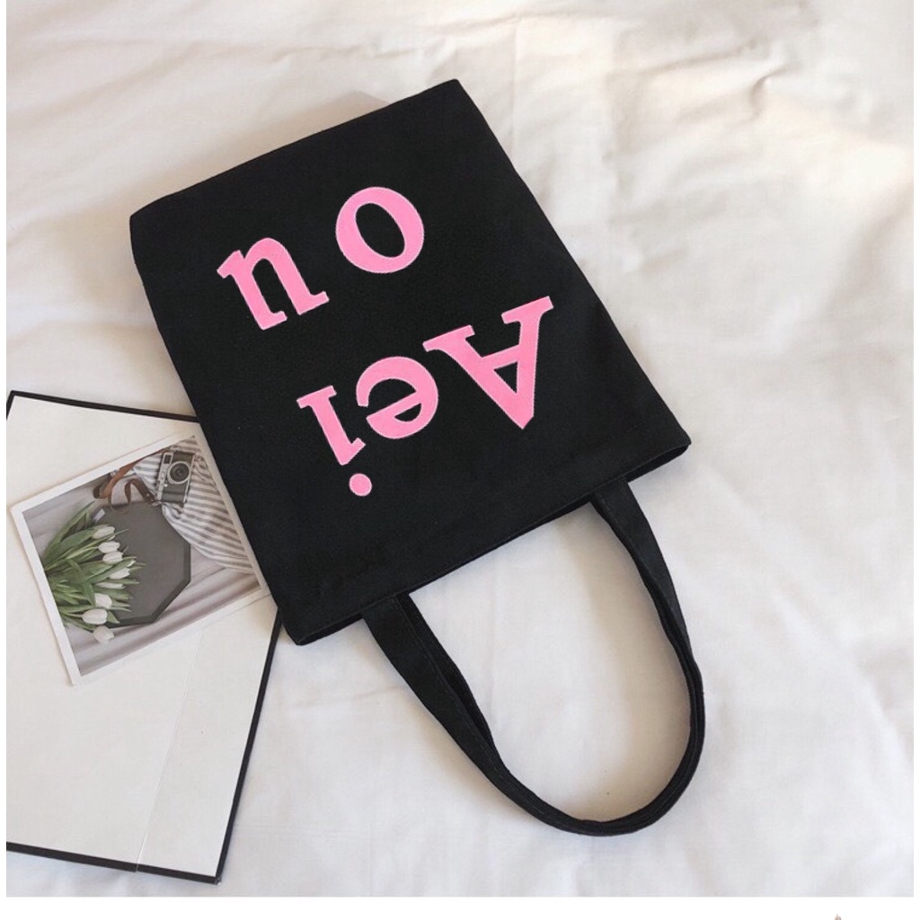 Túi Tote Vải canvas Đẹp Cực Hot có khóa miệng