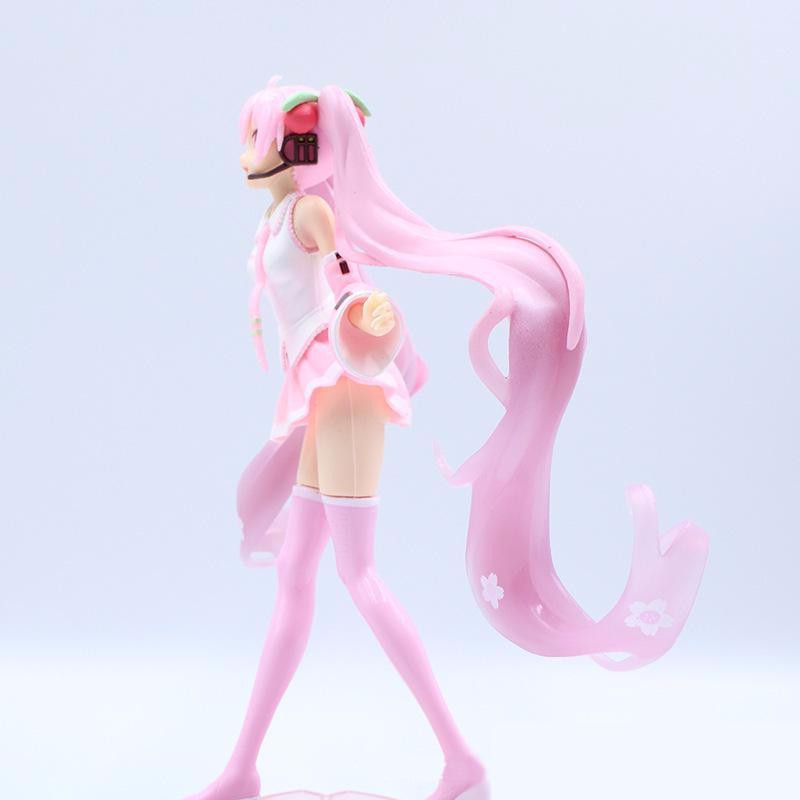 Mô hình nhân vật hoạt hình Figure Hatsune Miku Sakura Hatsune Ver anime tóc hồng xinh xắn trưng bày dễ thương tóc dâu