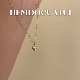 Dây chuyền vòng cổ titan Alyn trái tim dáng dây mảnh DC021 Tiemdocuatui