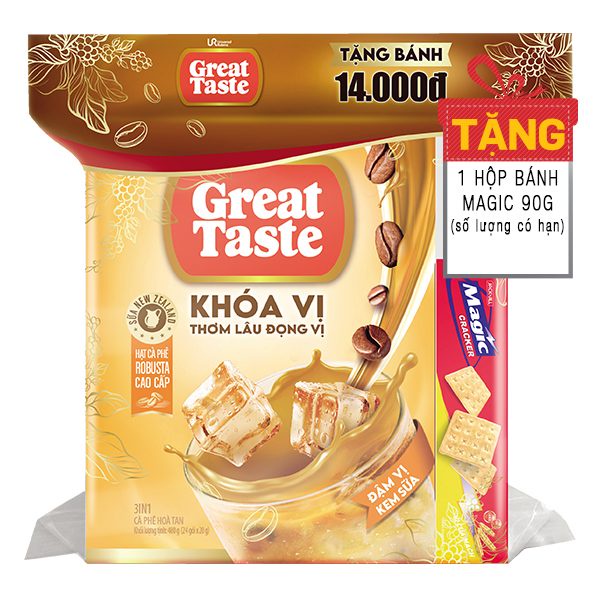 QUẬN 3   CÀ PHÊ GREAT TASTE TÚI / HỘP BÁNH MAGGIC 90G DẠNG BỊCH/HỘP