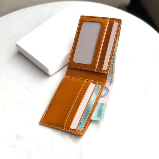 Ví Nam Mini Ví Ngang Da Bò Sáp Ngựa Điên Thời Trang Nam Tính Nhiều Ngăn Đựng Tiền Và Đựng Thẻ Tiện Lợi KB27