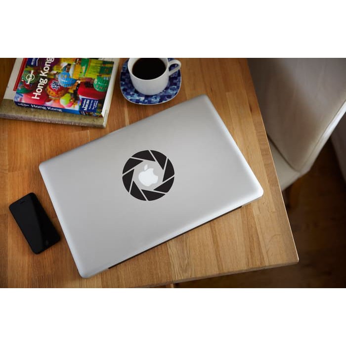 Miếng Dán Trang Trí Máy Ảnh / Laptop / Apple Hình Logo Độc Đáo