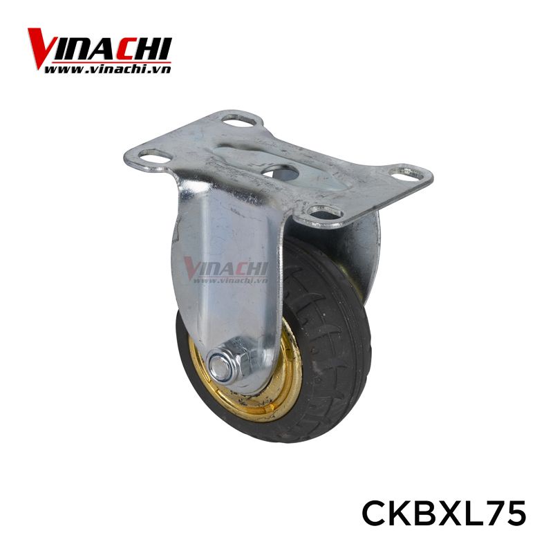 Bánh xe đẩy chịu lực đế bắt vít được làm từ vật liệu cao su lõi gang chống mài mòn tăng độ bền bánh xe - 1 bánh