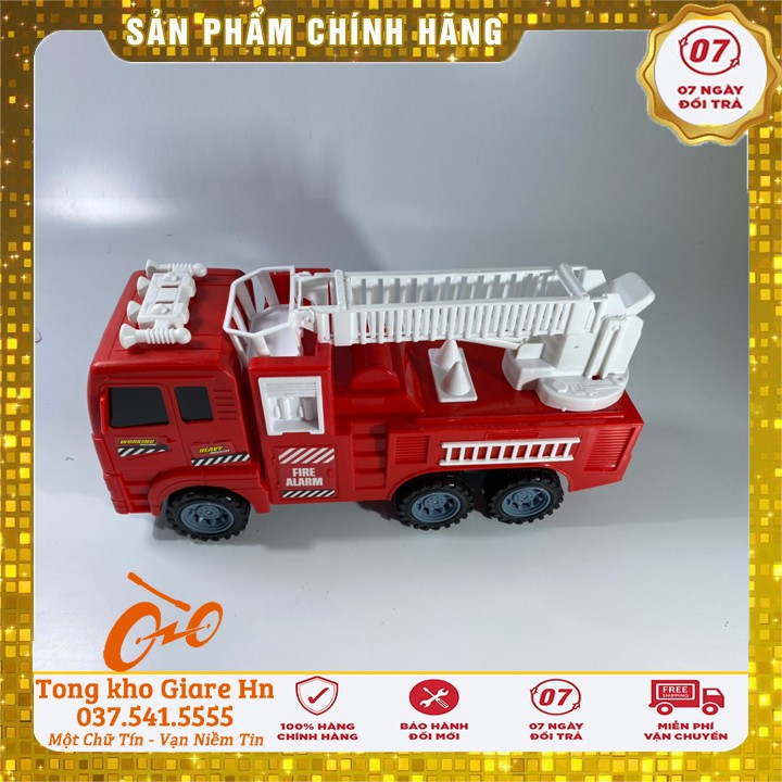 Xe đồ chơi cho bé, Xe thang cứu hộ, Chất liệu nhựa an toàn - có kiểm định, Có cót đẩy trợ lực