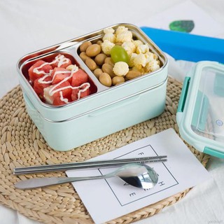 HỘP ĐỰNG CƠM 2 TẦNG KIỂU NHẬT CÓ KHAY CHIA NGĂN INOX GIỮ NHIỆT