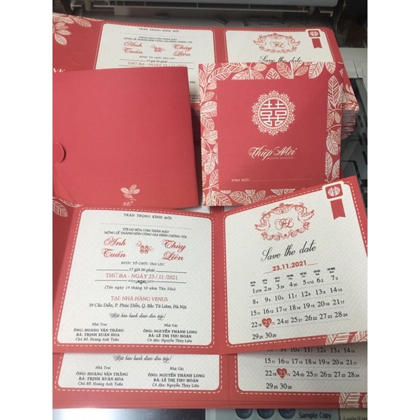 [RẺ VÔ ĐỊCH] THIỆP CƯỚI ĐẸP BB ĐỎ