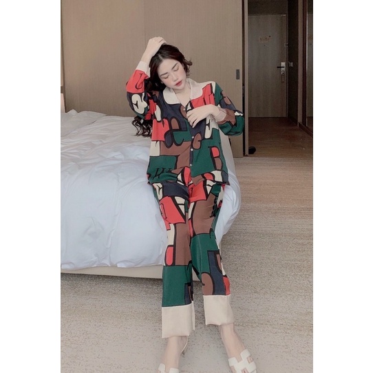 Đồ Bộ Tay Phồng Tiểu Thư- pijama Tiểu Thư- Đồ Bộ Pijama Lụa Mango Cao cấp- Bộ Dài | BigBuy360 - bigbuy360.vn