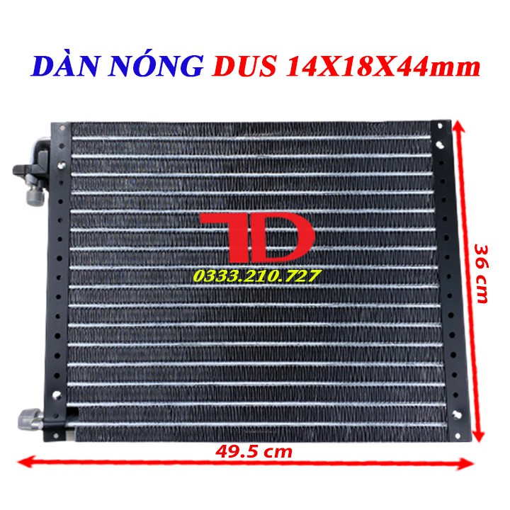 Dàn Nóng DUS 14x18 inch 36x46 cm dày 44mm, Dàn Nóng Điều Hòa Ô Tô