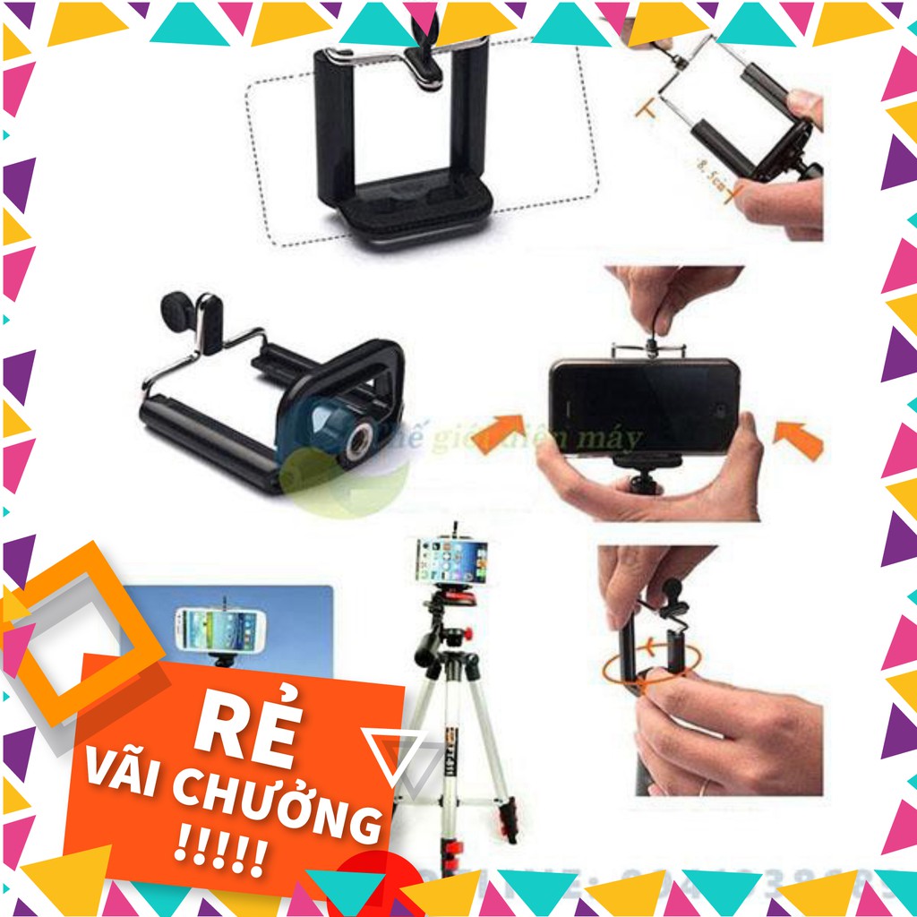 [SALE] Khung gắn điện thoại lên tripod - Đầu kẹp điện thoại lên chân máy ảnh - shop Thế giới điện máy .