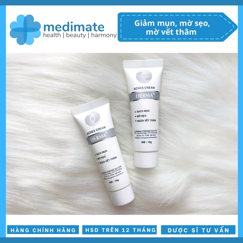 Kem giảm mụn Derma Acnes Cream giảm mụn, mờ thâm (tuýp 10g)