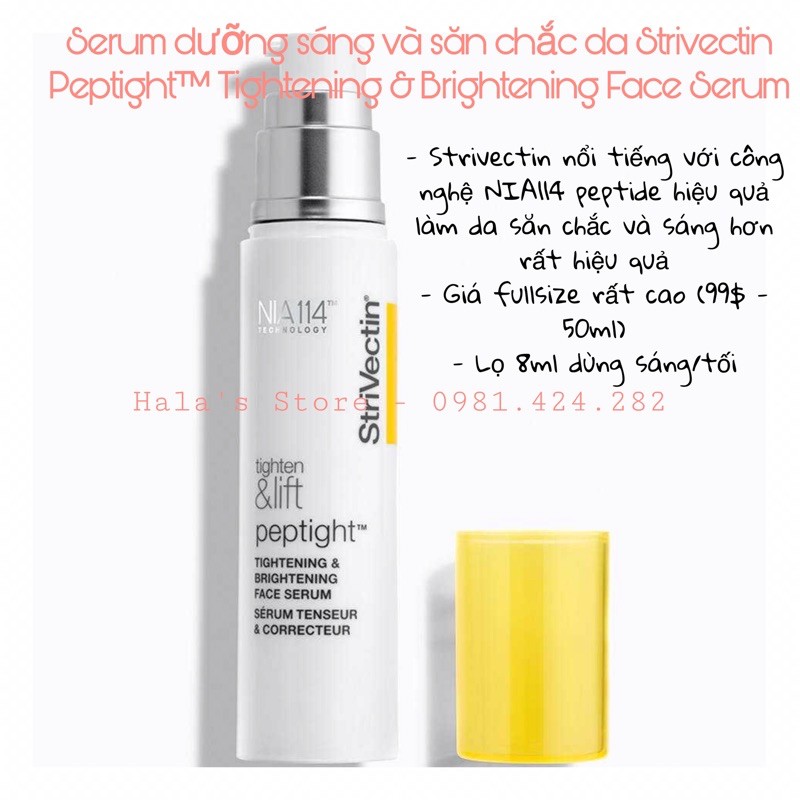 Tinh chất dưỡng giúp săn chắc và sáng da Strivectin Peptight™ Tightening & Brightening Face