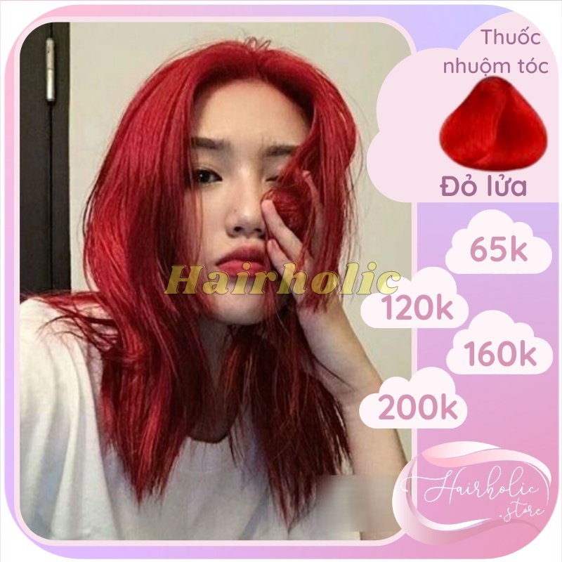 Thuốc nhuộm màu Đỏ Lửa, màu nhuộm tóc Đỏ Lửa loại cao cấp bền màu giữ tóc chống hư tổn
