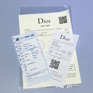 -50% Bộ set bill thẻ hóa đơn phụ kiện mũ nón quần áo giày dép Dior check QR code