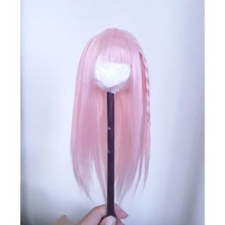 Tóc màu hồng cho búp bê bjd 1/4, 1/6