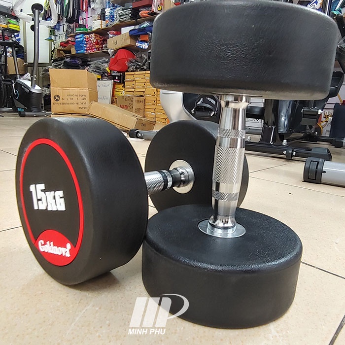 Tạ tay cao cấp Goldnova 15kg ⚡ Dụng cụ tập GYM chuyên nghiệp ⚡ Tạ bọc cao su loại 15kg 1 chiếc