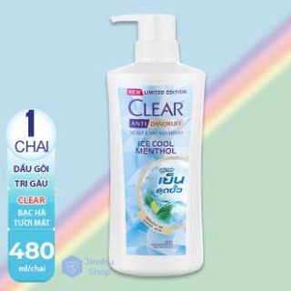 Dầu gội Clear Anti bạc hà 480ml Thái Lan