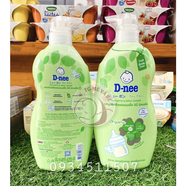 RỬA BÌNH SỮA VÀ RAU QUẢ CHAI DNEE 620ML MẪU MỚI