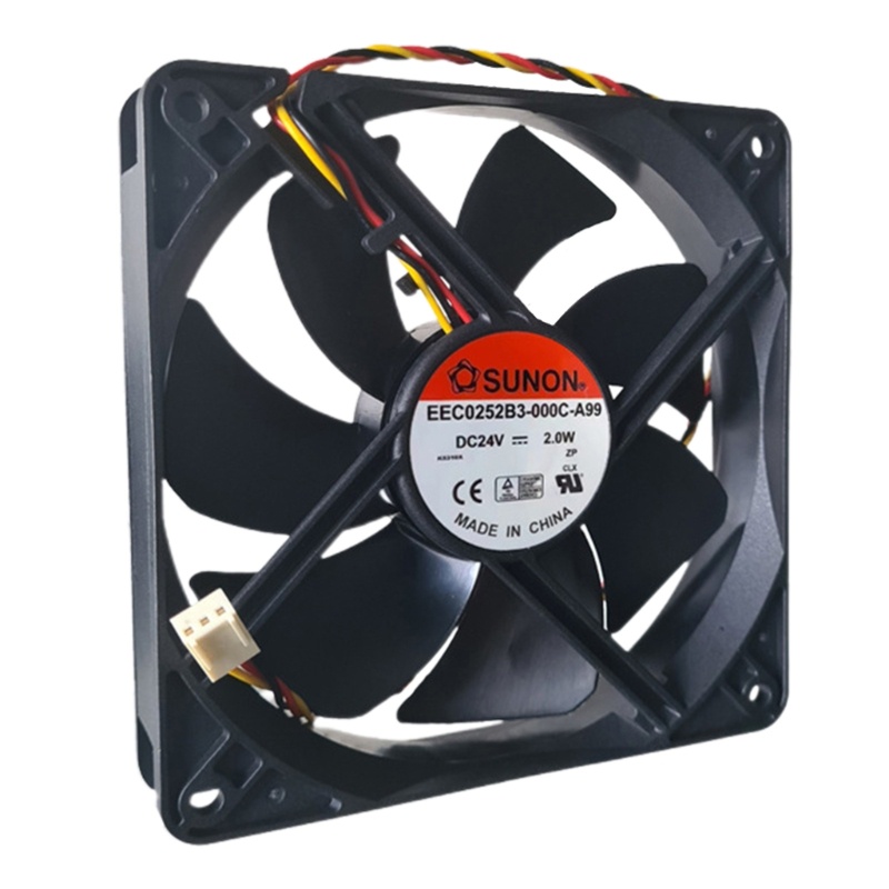 Quạt Tản Nhiệt Không Ồn Kích Thước Lớn 75CFM DC 24V Ec0252B3-000C-A99 G99 12025 2.0W 12cm