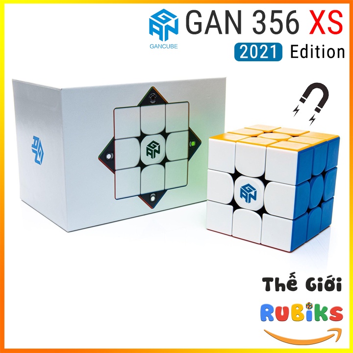 Rubik 3x3 GAN 356 XS Có Nam Châm Stickerless / Đen