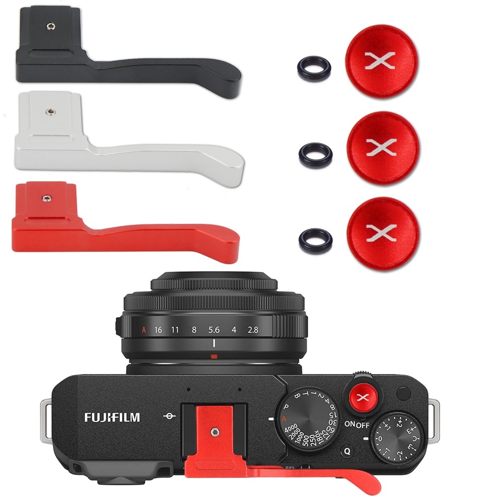 Fujifilm X100V Metal Thumbs Up Grip Hand Grip + Nút nhả màn trập cho máy ảnh cho Fujifilm X100V