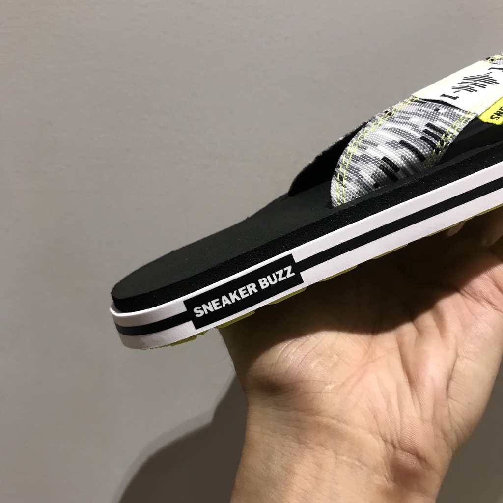 Dép Sneaker Buzz xỏ ngón đen xám họa tiết chính hãng 1SB0002
