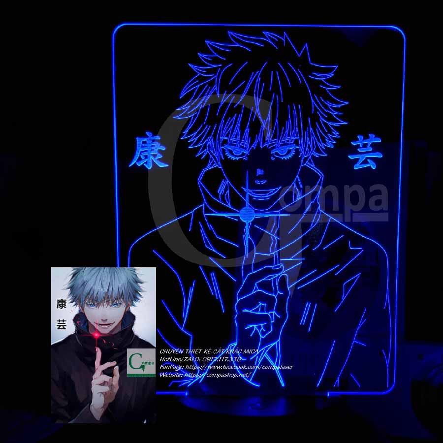 [ẢNH SHOP TỰ CHỤP] Đèn Ngủ 3D LED ANIME Jujutsu Kaisen Satoru Gojo Type 12 AJKN0112 16 màu tùy chỉnh COMPASHOP
