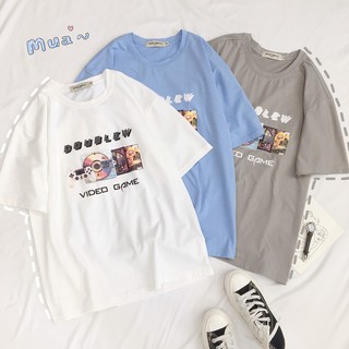 Áo Thun Tay Lỡ DOUBLEW VIDEO GAME Ulzzang Unisex (Ảnh Thật)