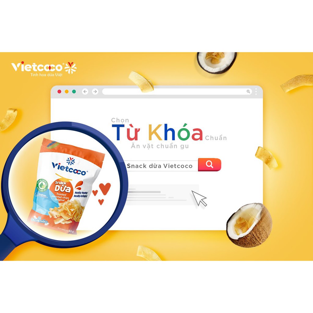 Dừa Sấy Giòn VIETCOCO Snack Dừa Vị Tỏi Ớt Và Nguyên Vị , Dùng Ăn Vặt, Dùng Chung Với Nước Giải Khát, Làm Bánh -Hũ 100gr | BigBuy360 - bigbuy360.vn