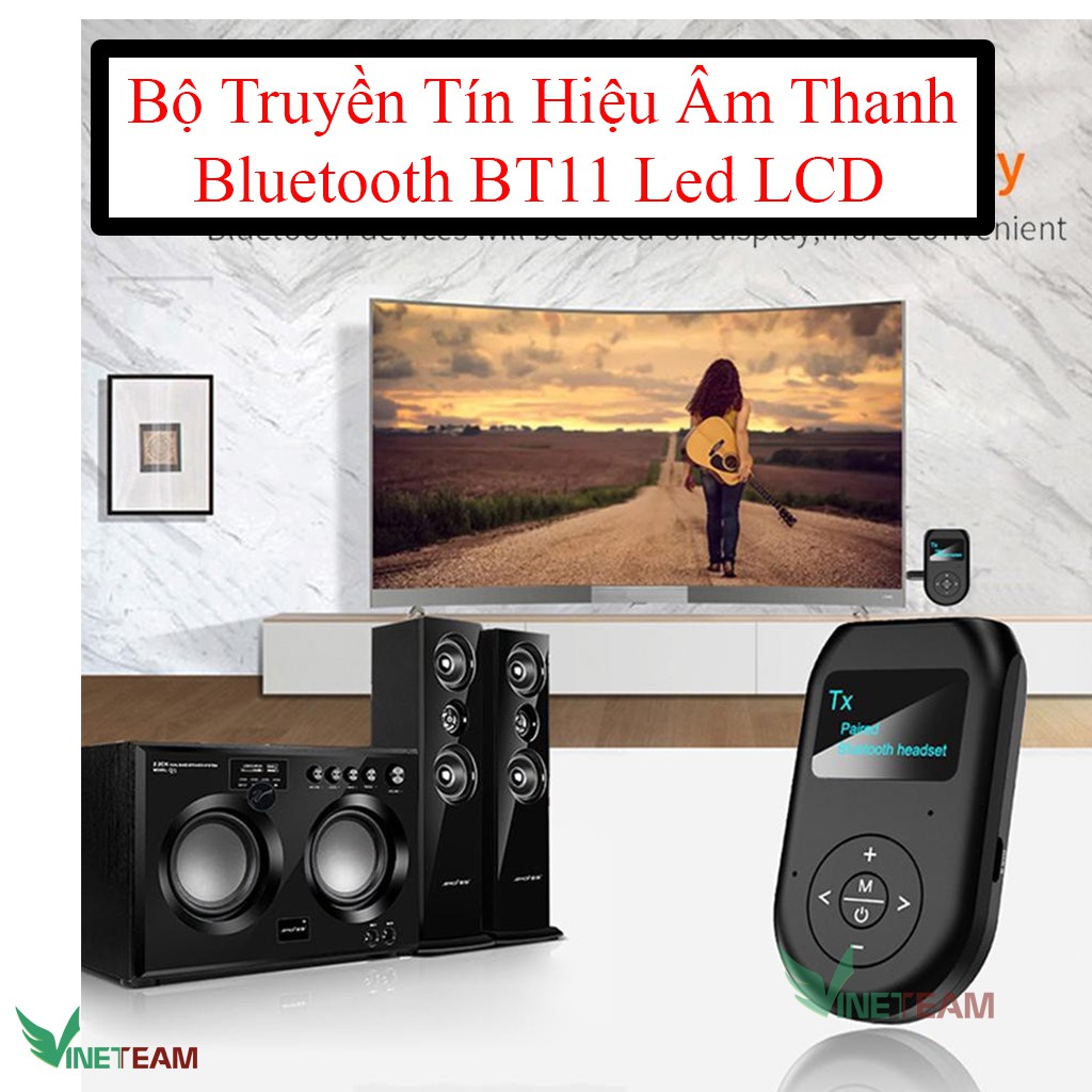 Thiết Bị Thu Phát Âm Thanh Bluetooth Chuyên Nghiệp Bt11 màn hình LCD -dc4355