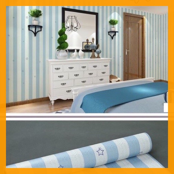 10M GIẤY DÁN TƯỜNG DỌC XANH SAO (dài 10m x rông 45cm / cuôn) 5202