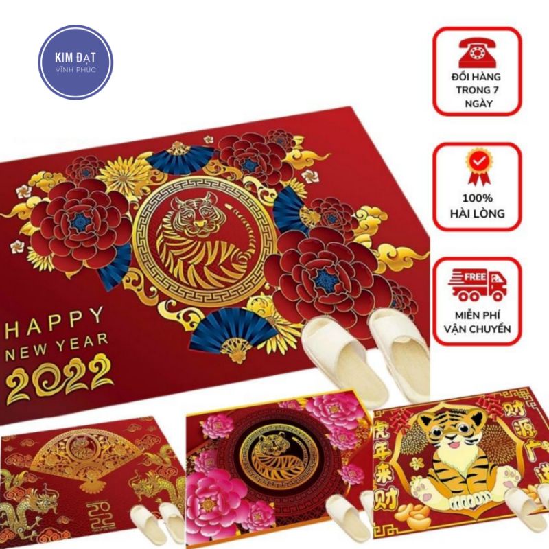 thảm lau chân tết 2022 canh dần , thảm trang trí tết cho mọi gia đình