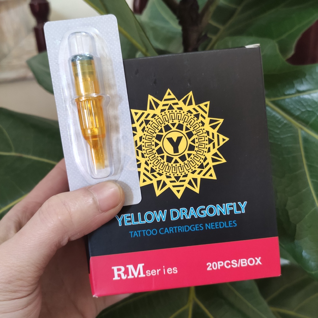 Hộp 20 kim xăm Pen 23RM đánh màu Yellow Dragonfly