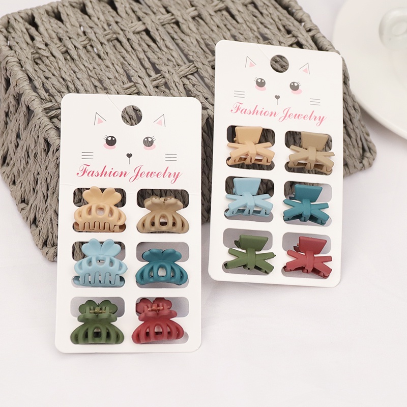(Hàng Mới Về) Set 6 Kẹp Tóc Móng Vuốt Thời Trang Hàn Quốc Cho Nữ
