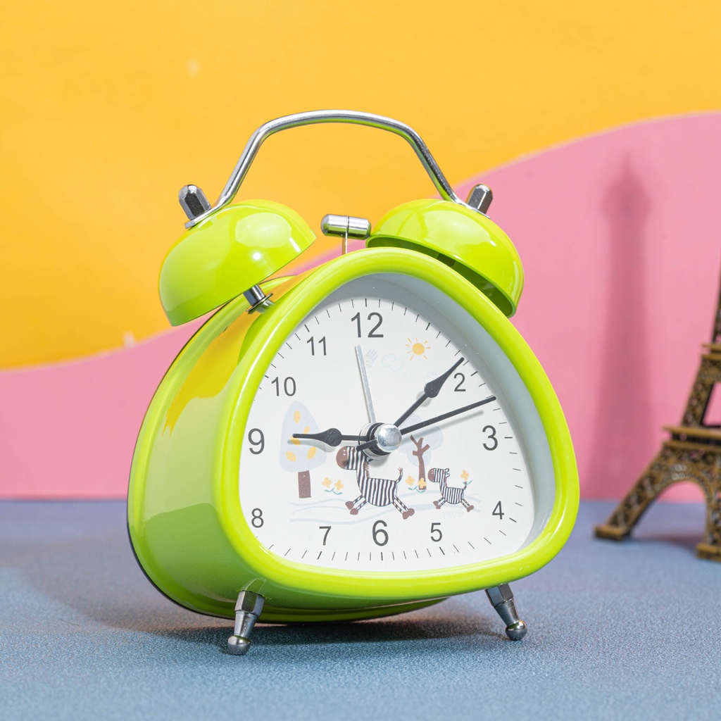 Đồng Hồ Báo Thức Hình Tam Giác Bằng Kim Loại Đơn Giản Sáng Tạo Trang Trí Phòng Khách / Phòng Ngủ Cho Bé