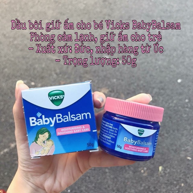 Dầu vick Baby Balsam 50g hàng Úc