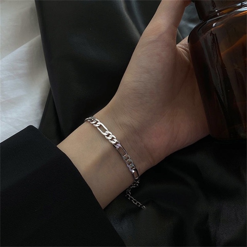 Bộ Vòng Tay Bạc 925 Mặt Hình Thương Hiệu May Mắn Thời Trang Hàn Quốc