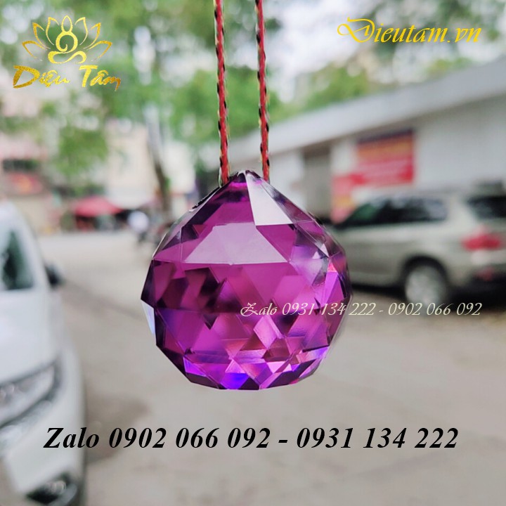 Quả cầu treo phong thủy màu tím