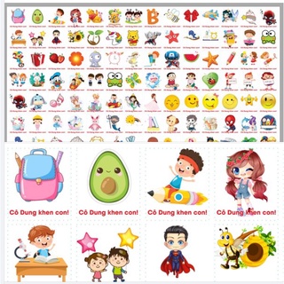 sét 10 tờ sticker khen thưởng